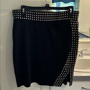 Black Studded Women's Skirt